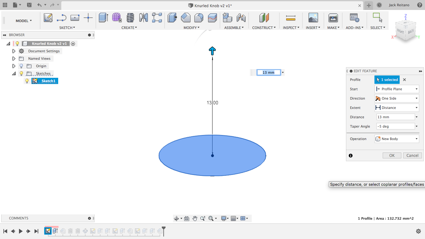 top extrusion